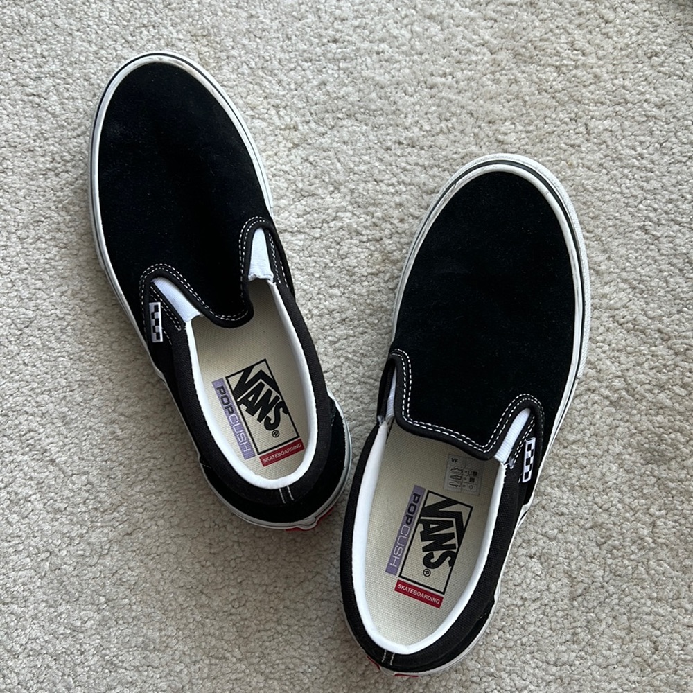 Vans PRO slip on shoes in Black